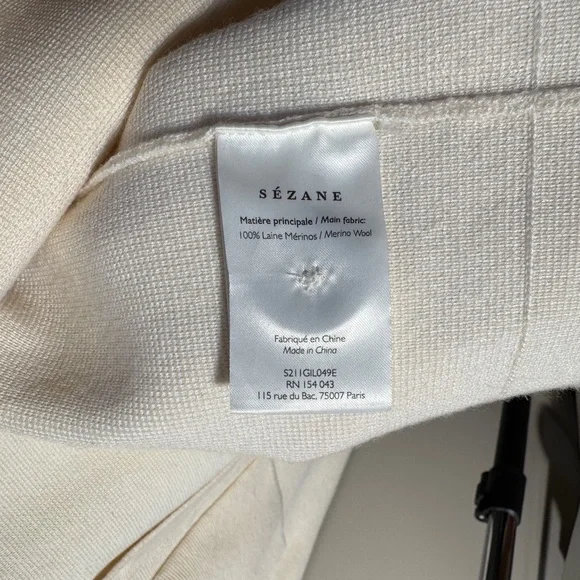 Sezane Betty Cardigan Ecru - Picture 5 of 6